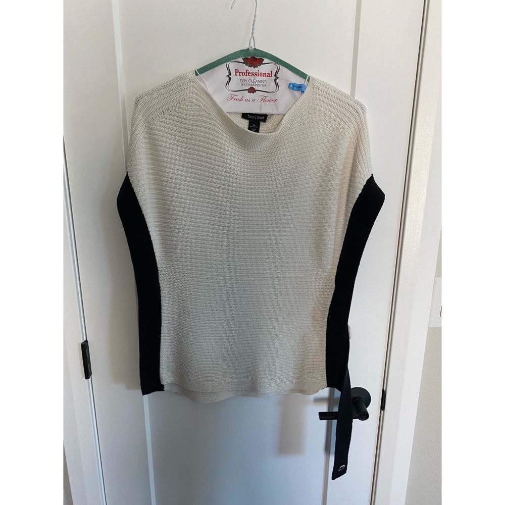 White House Black Market Cowl Neck Poncho Style Sweater with Strap